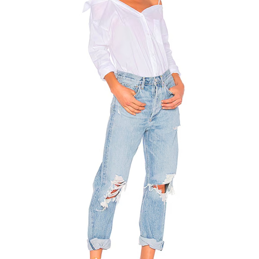 Agolde 90's Mid Rise Loose Fit Jeans in Fall Out